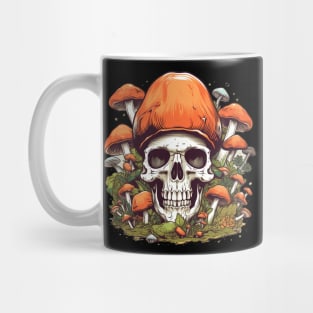 Psychedelic Intrigue Mushroom Skull Mug